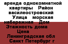 аренда однокомнатной квартиры › Район ­ василеостровский › Улица ­ морская набережная › Дом ­ 43 › Этажность дома ­ 14 › Цена ­ 20 000 - Ленинградская обл., Санкт-Петербург г. Недвижимость » Квартиры аренда   . Ленинградская обл.,Санкт-Петербург г.